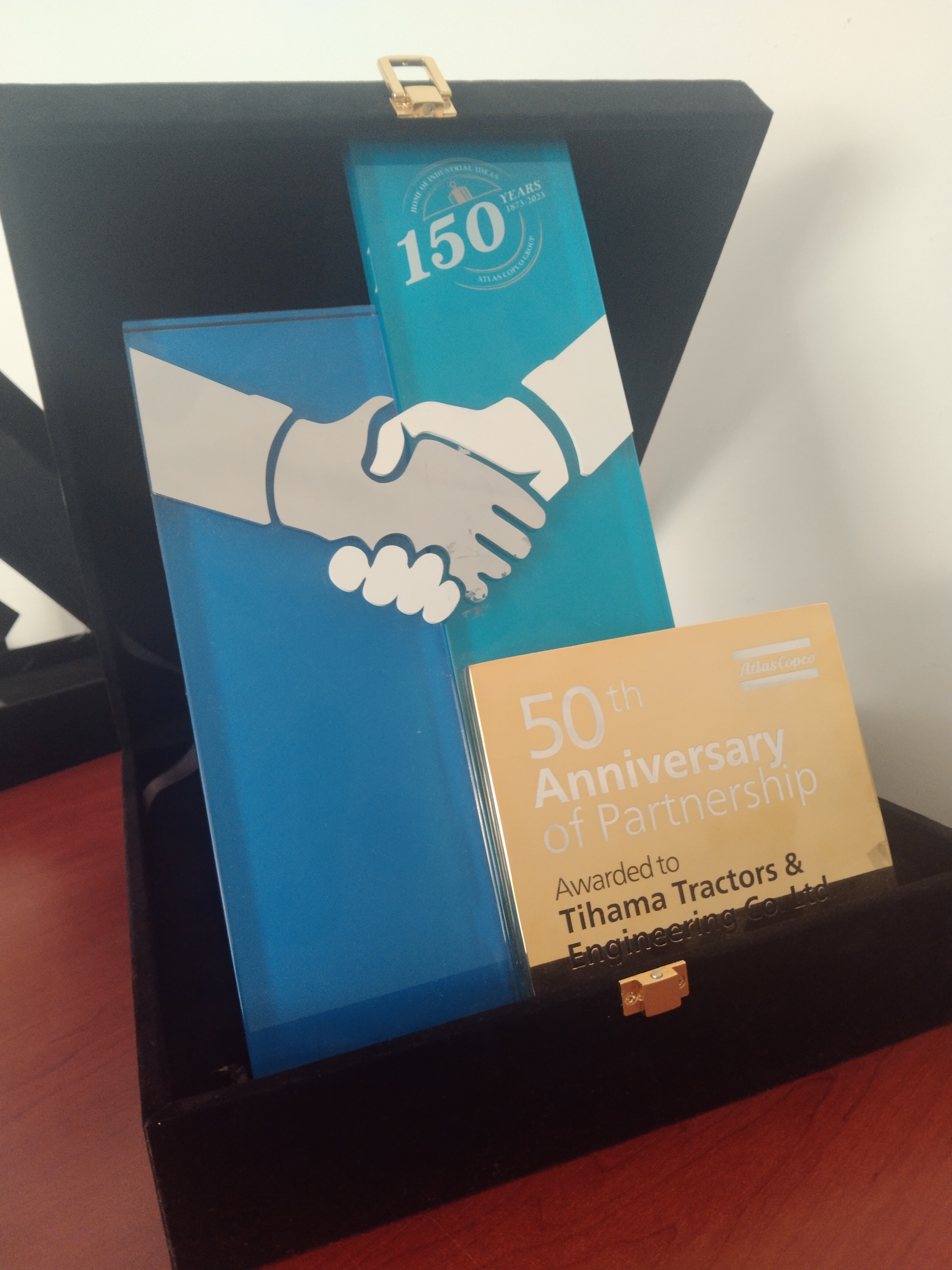 ATLAS COPCO .50th anniversary of partnership  award